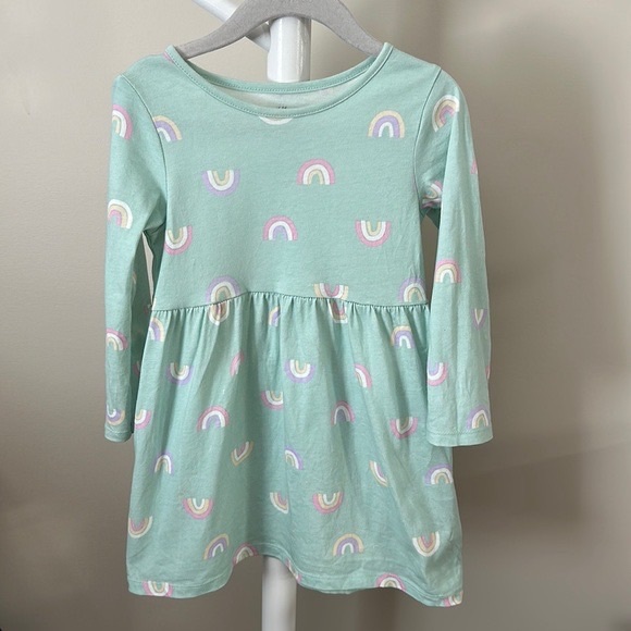 H &M Long Sleeve Rainbow Dress 24 Years - Picture 1 of 9